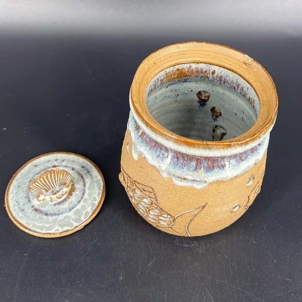 Studio Pottery Garlic Keeper